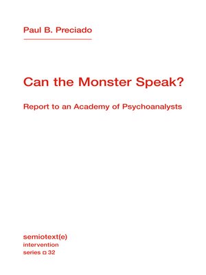 cover image of Can the Monster Speak?